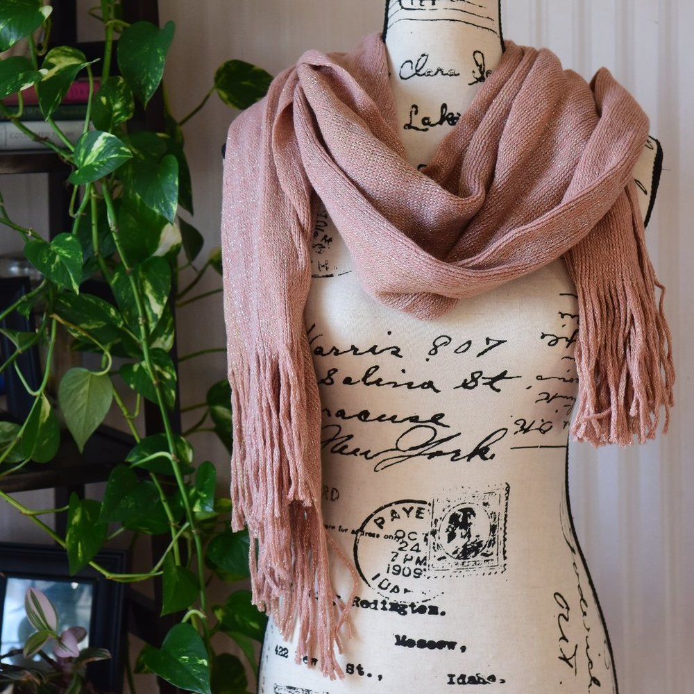 NWT Pink Shimmer Scarf